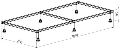 Каркас для поддона Allen Brau 160х80 8.00007