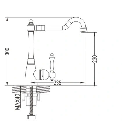 Смеситель для кухни, латунь R0113Q Смеситель для кухни, латунь R0113Q