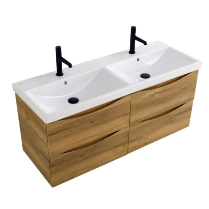 Тумба с раковиной на две чаши четырьмя ящиками подвесная BelBagno MARINO-CER 120 Bianco Lucido , раковина белая Тумба с раковиной на две чаши четырьмя ящиками подвесная BelBagno MARINO-CER 120 Bianco Lucido , раковина белая