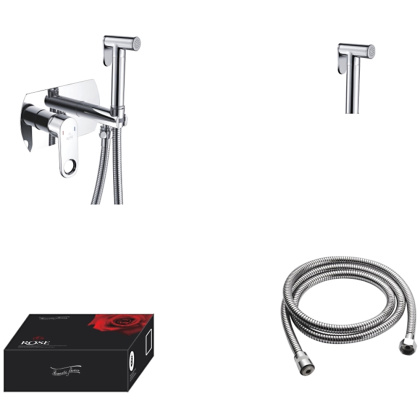 Гигиенический душ со смесителем Rose R205, хром