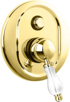 VENEZIA-VDIM-03/24-Bi Встраиваемый однорычажный смеситель для душа с переключателем, исполнение золото