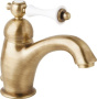 MARGOT-LSM1-03/24-M Смеситель для раковины с донным клапаном Исполнение: Золото 24 карат, Ручки: Золото 24 карат 