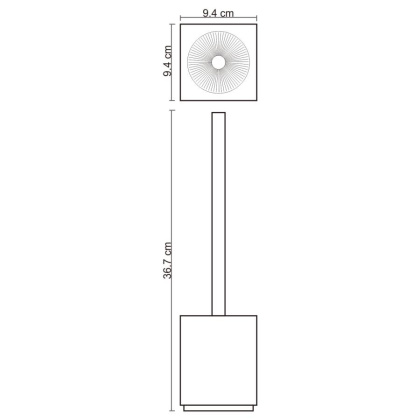 Щетка для унитаза Leine, 9,4х36,7х9,4 см, белая, K-3827
