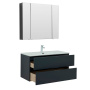 Мебель для ванной Aquanet Алвита New 100 2 ящика, антрацит