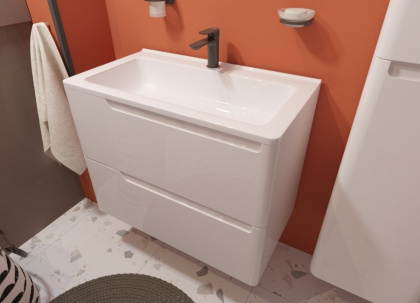 Тумба подвесная под умывальник Kare Luxe 800х450 2 ящика (ШхГхВ) 798х446х607