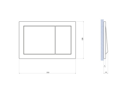 Клавиша смыва Cersanit Enter P-BU-ENT_Wh Белая