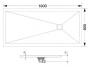 Душевой поддон RGW ST-G 80 x 160 см, прямоугольный, искусственный камень, графит, 14152816-02
