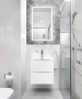 Тумба с раковиной подвесная BelBagno ETNA 50 Rovere Bianco, раковина белая Тумба с раковиной подвесная BelBagno ETNA 50 Rovere Bianco, раковина белая