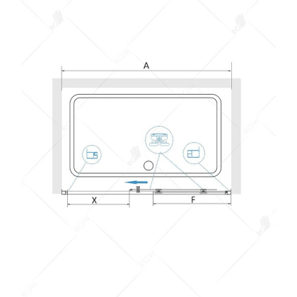 Душевая дверь RGW Classic CL-14 100 32091410-11 профиль Хром стекло прозрачное