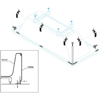 Универсальный установочный комплект CEZARES CZR-SCR-FIX-3-KIT