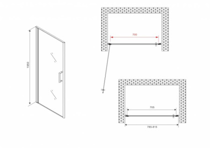 Душевая дверь ABBER Sonnenstrand AG04080