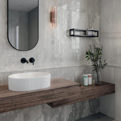 Бордюр настенная VT\A448\13110R Белем серый светлый 89,5см*14,5см*11мм (1уп/6шт/0,779м2) глянц. обрезн, шт