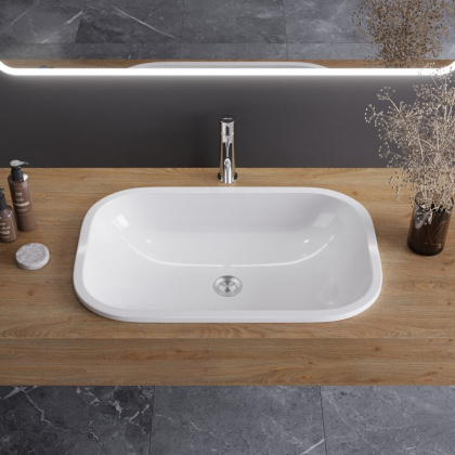 CEZARES Раковина керамическая встраиваемая сверху 60 см, CZR-ARE-60-LVB