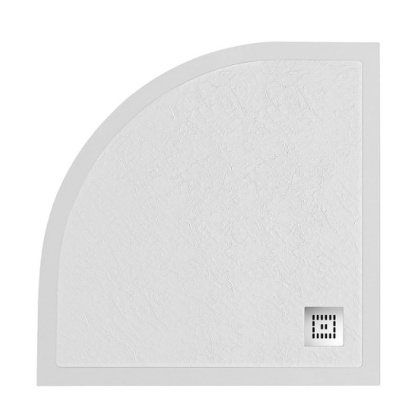 TRAY-MR-UNO-R-90-550-35-NERO-CR Поддон из искусственного мрамора в комплекте с сифоном с декоративной накладкой (хром), чёрный TRAY-MR-UNO-R-90-550-35-NERO-CR Поддон из искусственного мрамора в комплекте с сифоном с декоративной накладкой (хром), чёрный