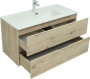 Тумба под раковину Aquanet Алвита New 100 2 ящика, дуб веллингтон белый