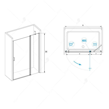 Душевая дверь RGW LE-04 110х195 прозрачное 06120411-11