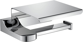 Бумагодержатель с полкой RUSH Thira, 5х15х11 см, хром, TR36111B