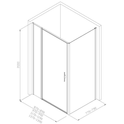 Душевой уголок Allen Brau Priority 140x80 3.31035.BA + 3.31041.BA серебро браш Душевой уголок Allen Brau Priority 140x80 3.31035.BA + 3.31041.BA серебро браш