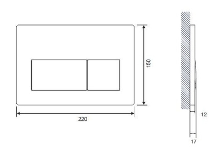 Кнопка PRESTO для LINK PRO_VECTOR_LINK_HI-TEC пластик хром глянцевый