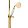 GOLF-CD-03/24-Bi Душевая стойка со смесителем, верхним и ручным душем Исполнение: Золото 24 карат, Ручки: Золото 24 карат 