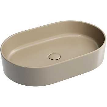 Умывальник чаша накладная овальная (цвет Капучино Матовый) Element 608*385*122мм