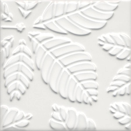 Декор Агдаль 1 белый матовый структура 15x15x0,9