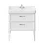 Тумба POMPEI напольная с 2 ящиками 80, белая глянцевая PO.M.80.2\WHT
