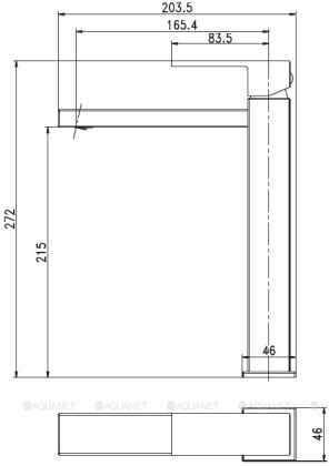 Смеситель для раковины Aquanet Blanco AF420-11W