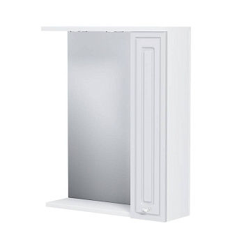 M41MPR0601WG Palace One, зеркало, частично зеркальный шкаф, правый, 60 см, с подсветкой, Белый