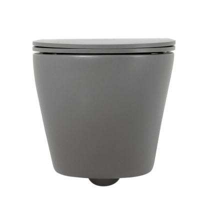 COLORATO Сиденье дюропласт, soft close, металлическое крепление, серое матовое, BB062SC-GR