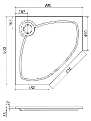 Поддон из искусственного мрамора CEZARES TRAY-S-P-90-56-W Поддон из искусственного мрамора CEZARES TRAY-S-P-90-56-W