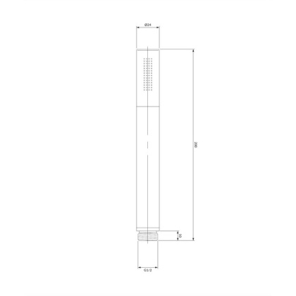 Душевая лейка OMNIRES MICROPHONE-RBL (черная BLH)