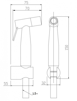 Гигиенический душ BelBagno BB-IFS1-IN