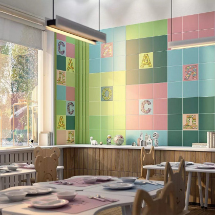 Керамический декор HGD\A544\5185 Сад-огород фиолетовый (20см*20см*6,9мм) (10шт/0,4м2) Слива, шт.