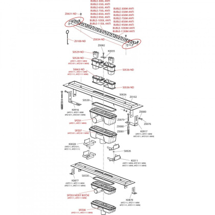 Водоотводящий желоб Antivandal с решеткой