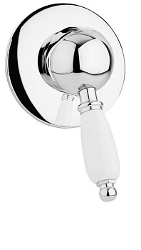 ELITE-DIM-01-Bi Встраиваемый однорычажный смеситель для душа, исполнение хром, ручка белые