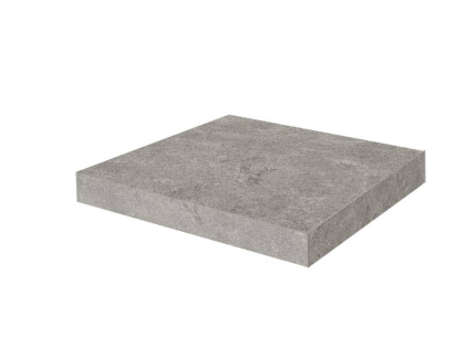 Ступень клееная угловая Портленд серый матовый обрезной 33x33x0,9