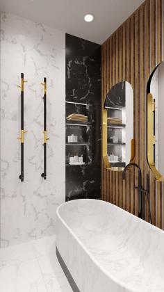 Полотенцесушитель электрический Vincea VTD-1DB1E 15х140, черный/золото, таймер