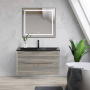 Тумба с раковиной подвесная  BelBagno ACQUA 100 Rovere Vintage Bianco, раковина белая Тумба с раковиной подвесная  BelBagno ACQUA 100 Rovere Vintage Bianco, раковина белая