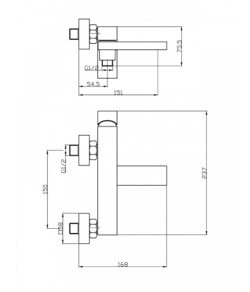 Смеситель для ванны/душа Agger Great A2810011 с декором