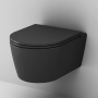 C8F1700MBSC Func подвесной унитаз 49 см FlashClean с сиденьем микролифт, черн мат