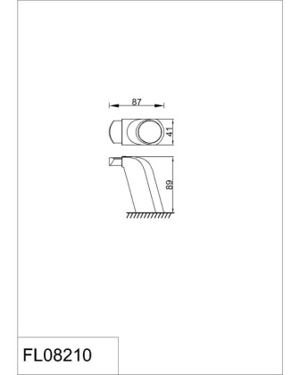 Крючок одинарный RUSH Flores, 4х8х8 см, хром, FL08210