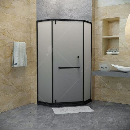 Душевой уголок RGW Hotel HO-084B 100х100 350608400-24 профиль Черный стекло матовое-сатинат Душевой уголок RGW Hotel HO-084B 100х100 350608400-24 профиль Черный стекло матовое-сатинат