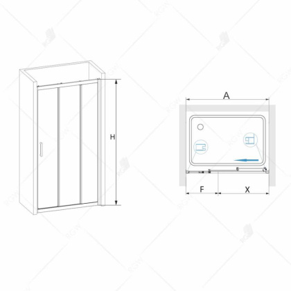 Душевая дверь RGW Passage PA-13 180 06081318-11 профиль Хром стекло прозрачное