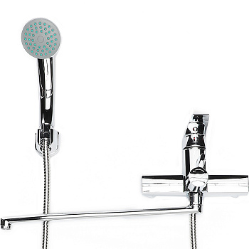 Смеситель для ванны OneLife P02-218cr с душ.набором, полимерный Смеситель для ванны OneLife P02-218cr с душ.набором, полимерный