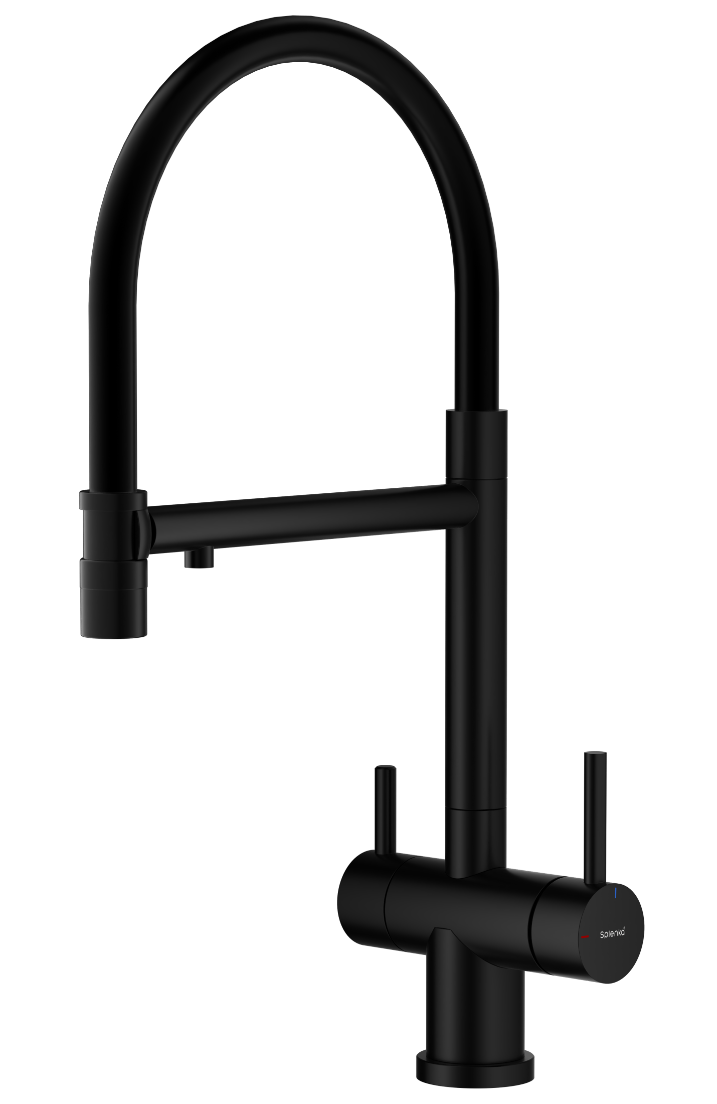 Смеситель Splenka для кухни со съемным гибким изливом, с магнитным фиксатором излива, с подключением фильтра питьевой воды S70.63.06