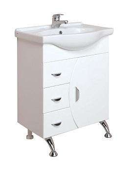 Тумба Onika Луна 60 напольная, белая (ум. Селигер 60)