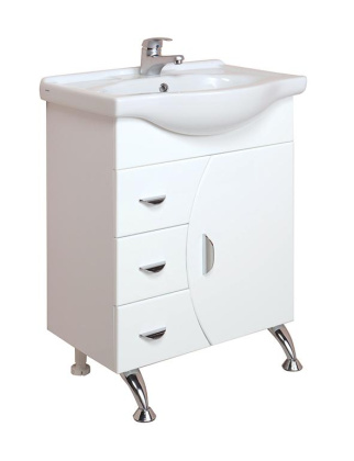 Тумба Onika Луна 60 напольная, белая (ум. Селигер 60)