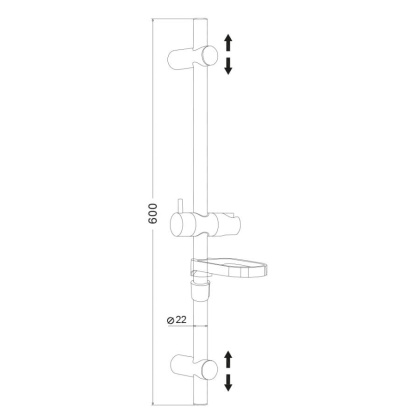 Штанга для душа, KD07