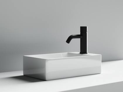 Умывальник подвесной прямоугольный (отверстие под смеситель R) Element 375*215*100мм